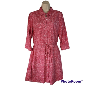 Tommy Hilfiger‎ dress red paisley design large